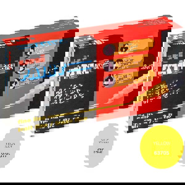 Paint Pen Marker: Yellow, Oil-Based, Line Point